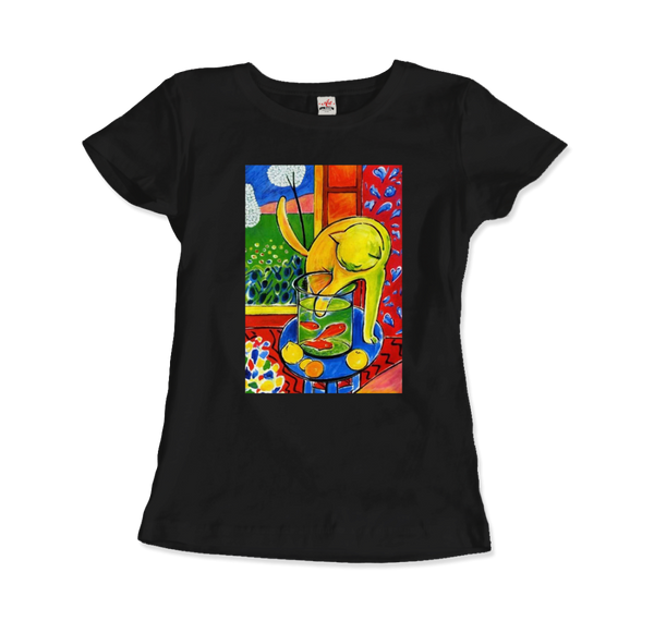 Henri Matisse The Cat With Red Fishes 1914 Artwork T-Shirt - Women / Black / Small by Art-O-Rama