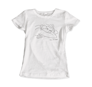 Henri Matisse Young Woman With Face Buried in Arms Artwork T-Shirt - Women (Fitted) / White / S - T-Shirt