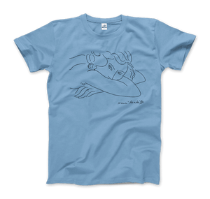 Henri Matisse Young Woman With Face Buried in Arms Artwork T-Shirt - Men (Unisex) / Light Blue / S - T-Shirt
