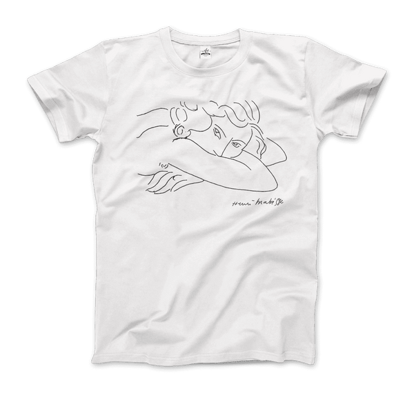 Henri Matisse Young Woman With Face Buried in Arms Artwork T-Shirt - Men / White / Small by Art-O-Rama