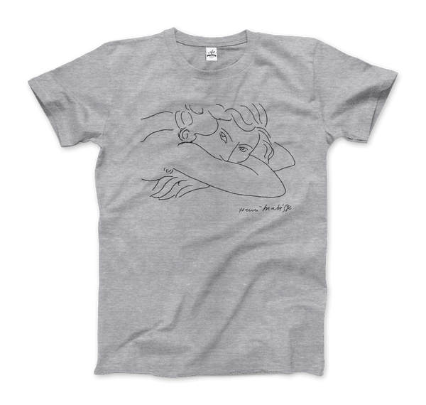 Henri Matisse Young Woman With Face Buried in Arms Artwork T-Shirt - Men / Heather Grey / Small by Art-O-Rama