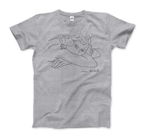 Henri Matisse Young Woman With Face Buried in Arms Artwork T-Shirt - Men (Unisex) / Heather Grey / S - T-Shirt