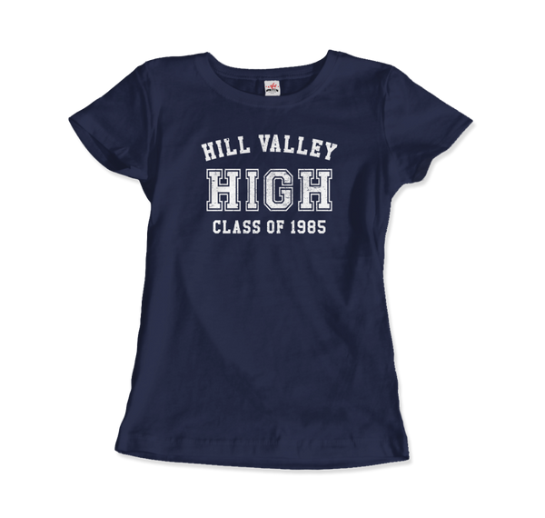 Hill Valley High School Class of 1985 - Back to the Future T-Shirt - Women / Navy / Small by Art-O-Rama