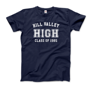 Hill Valley High School Class of 1985 - Back to the Future T-Shirt - Men / Navy / Small by Art-O-Rama