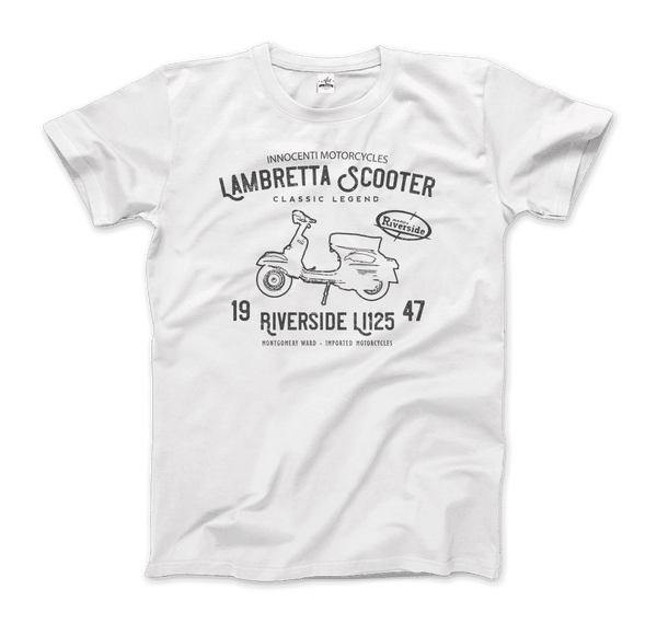 Innocenti Lambretta Scooter Riverside 1947 T-Shirt - Men / White / Small - T-Shirt