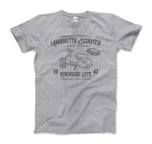 Innocenti Lambretta Scooter Riverside 1947 T-Shirt - Men / Heather Grey / Small - T-Shirt