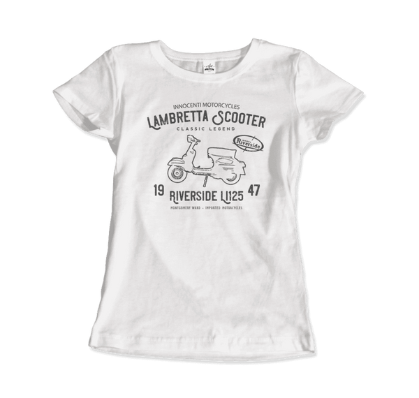 Innocenti Lambretta Scooter Riverside 1947 T-Shirt - Women / White / Small - T-Shirt