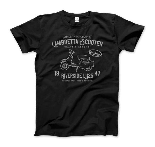 Innocenti Lambretta Scooter Riverside 1947 T-Shirt - Men / Black / Small - T-Shirt