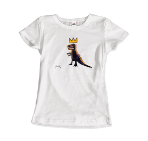 Jean-Michel Basquiat Pez Dispenser (Dinosaur) 1984 Artwork T-Shirt - Women / White / Small - T-Shirt