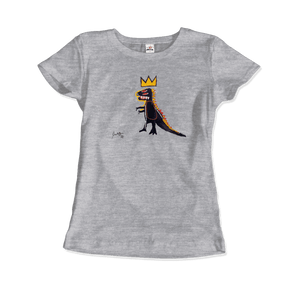 Jean-Michel Basquiat Pez Dispenser (Dinosaur) 1984 Artwork T-Shirt - Women / Heather Grey / Small - T-Shirt