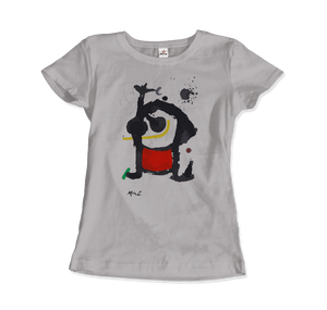 Joan Miro Bethsabee 1972 Artwork T-Shirt - Women / Silver / Small by Art-O-Rama