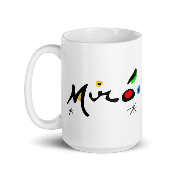 Joan Miro Colorful Signature Artwork Mug - 15oz (444mL) - Mug