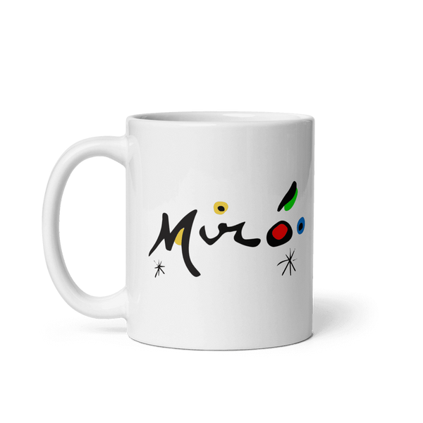 Joan Miro Colorful Signature Artwork Mug - 11oz (325mL) - Mug