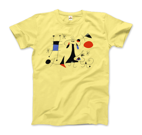 Joan Miro El Sol (The Sun) 1949 Artwork T-Shirt - Men / Spring Yellow / Small by Art-O-Rama
