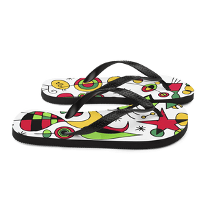 Joan Miro Peces de Colores (Colorful Fish) Artwork Flip-Flops - Flip-Flops