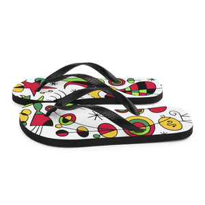 Joan Miro Peces de Colores (Colorful Fish) Artwork Flip-Flops - Flip-Flops