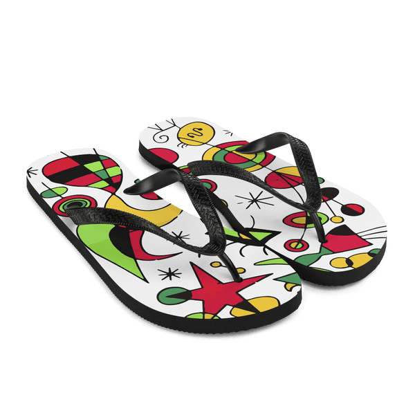 Joan Miro Peces de Colores (Colorful Fish) Artwork Flip-Flops - Flip-Flops