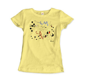 Joan Miro Woman Dreaming of Escape 1945 Artwork T-Shirt - Women / Spring Yellow / Small by Art-O-Rama