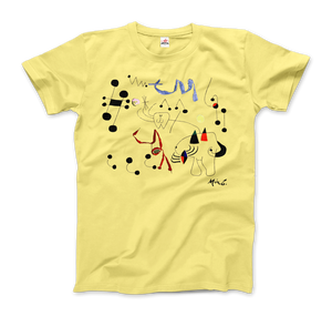 Joan Miro Woman Dreaming of Escape 1945 Artwork T-Shirt - Men / Spring Yellow / Small by Art-O-Rama