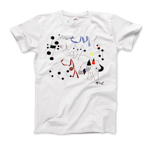 Joan Miro Woman Dreaming of Escape 1945 Artwork T-Shirt - Men / White / Small by Art-O-Rama