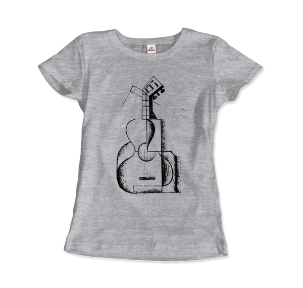 Juan Gris The Guitar 1912 Artwork T-Shirt - Women / Heather Grey / Small by Art-O-Rama