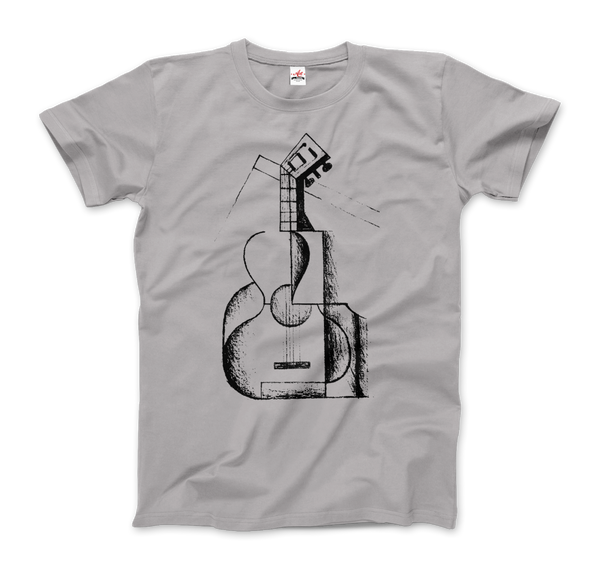 Juan Gris The Guitar 1912 Artwork T-Shirt - Men / Silver / Small by Art-O-Rama