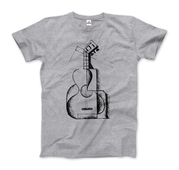 Juan Gris The Guitar 1912 Artwork T-Shirt - Men / Heather Grey / Small by Art-O-Rama