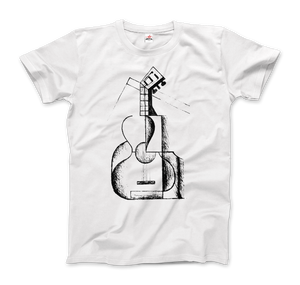 Juan Gris The Guitar 1912 Artwork T-Shirt - Men / White / Small by Art-O-Rama