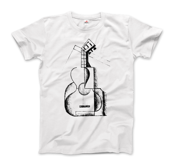 Juan Gris The Guitar 1912 Artwork T-Shirt - Men / White / Small by Art-O-Rama