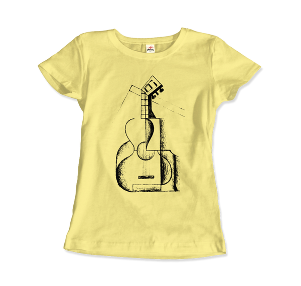 Juan Gris The Guitar 1912 Artwork T-Shirt - Women / Spring Yellow / Small by Art-O-Rama