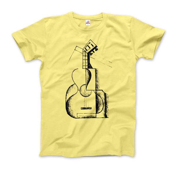Juan Gris The Guitar 1912 Artwork T-Shirt - Men / Spring Yellow / Small by Art-O-Rama