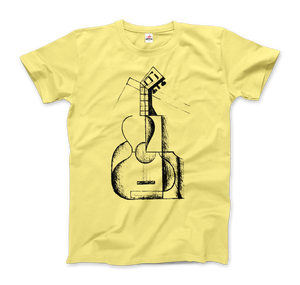 Juan Gris The Guitar 1912 Artwork T-Shirt - Men / Spring Yellow / Small by Art-O-Rama