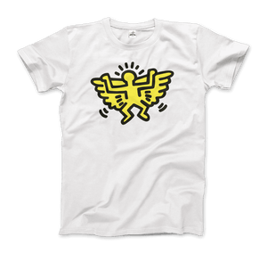 Keith Haring Angel Icon, 1990 Street Art T-Shirt - Men / White / Small by Art-O-Rama