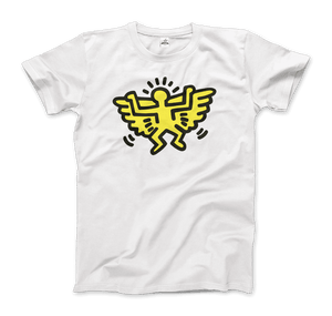 Keith Haring Angel Icon, 1990 Street Art T-Shirt - Men / White / Small by Art-O-Rama