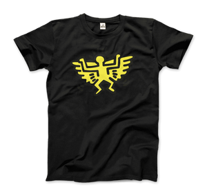 Keith Haring Angel Icon, 1990 Street Art T-Shirt - Men / Black / Small by Art-O-Rama