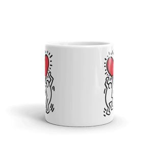 Keith Haring Men Holding Heart Icon Street Art Mug - Mug