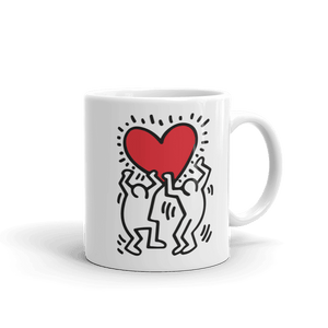 Keith Haring Men Holding Heart Icon Street Art Mug - Mug