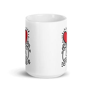 Keith Haring Men Holding Heart Icon Street Art Mug - Mug