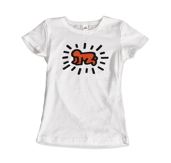 Keith Haring Radiant Baby Icon, 1990 Street Art T-Shirt - Women / White / Small by Art-O-Rama