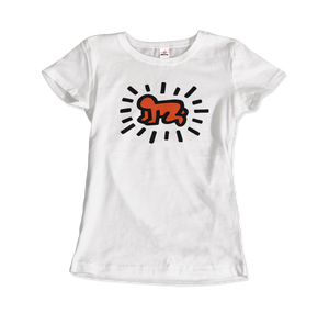 Keith Haring Radiant Baby Icon, 1990 Street Art T-Shirt - Women / White / Small by Art-O-Rama