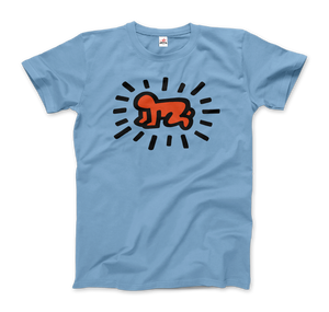 Keith Haring Radiant Baby Icon, 1990 Street Art T-Shirt - Men / Light Blue / Small by Art-O-Rama