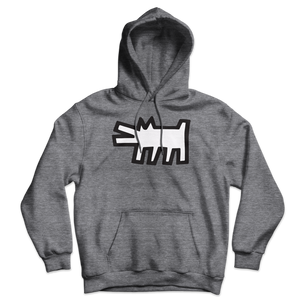 Keith Haring The Barking Dog Icon, 1990 Street Art Hoodie - Dark Heather / S by Art-O-Rama