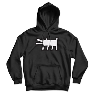 Keith Haring The Barking Dog Icon, 1990 Street Art Hoodie - Black / S by Art-O-Rama