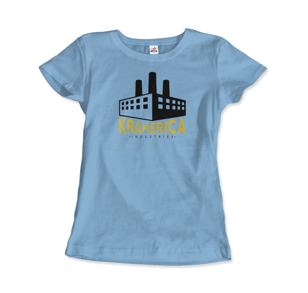 Kramerica Industries, Cosmo Kramer Seinfeld T-Shirt - Women / Light Blue / Small by Art-O-Rama