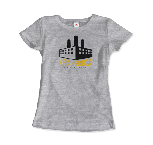 Kramerica Industries, Cosmo Kramer Seinfeld T-Shirt - Women / Heather Grey / Small by Art-O-Rama