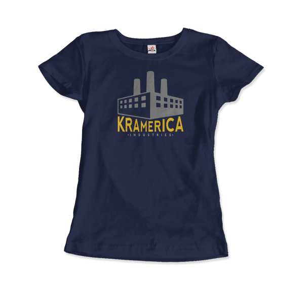 Kramerica Industries, Cosmo Kramer Seinfeld T-Shirt - Women / Navy / Small by Art-O-Rama