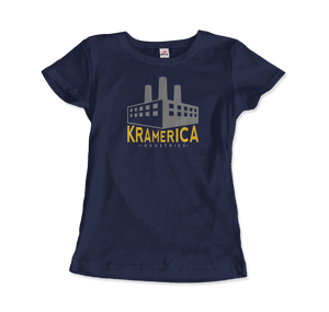 Kramerica Industries, Cosmo Kramer Seinfeld T-Shirt - Women / Navy / Small by Art-O-Rama