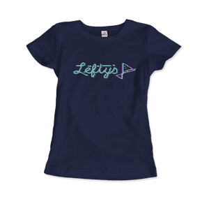 Leisure Suit Larry 1987, Lefty's Bar Logo T-Shirt - Women / Navy / Small by Art-O-Rama