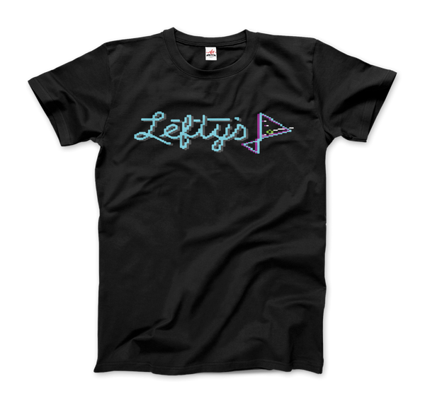 Leisure Suit Larry 1987, Lefty's Bar Logo T-Shirt - Men / Black / Small by Art-O-Rama