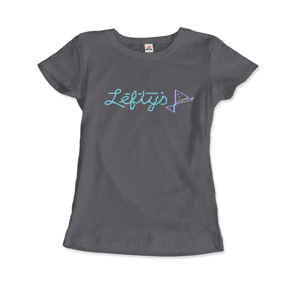 Leisure Suit Larry 1987, Lefty's Bar Logo T-Shirt - Women / Charcoal / Small by Art-O-Rama